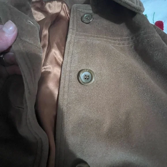 Beautiful Vintage Cashmere Trench Coat 🧥 🤎with silk interior - Picture 3 of 8